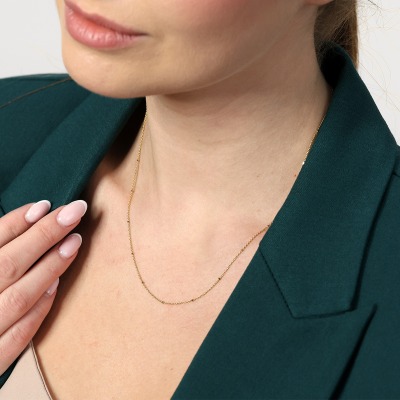 Łańcuszek z żółtego złota 585 splot: rolo ozdobny dł. 45 cm 2