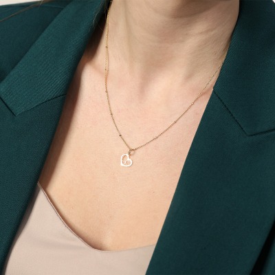 Zawieszka ażurowa z żółtego złota 585 serca 0,20 g 2