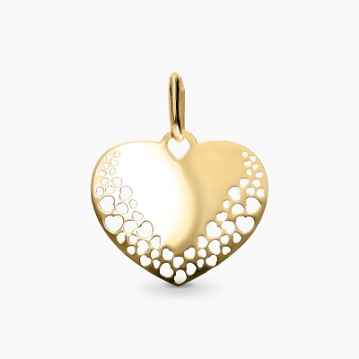 Zawieszka z żółtego złota 585 ażurowe serce 0,52 g