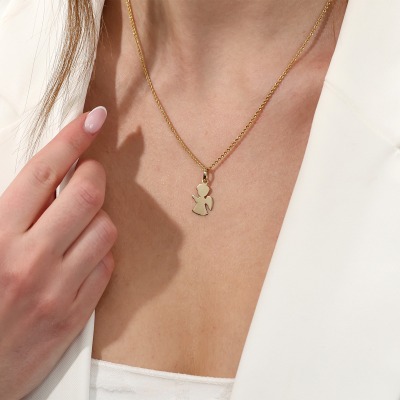 Zawieszka aniołek z żółtego złota 585 0,79 g 2