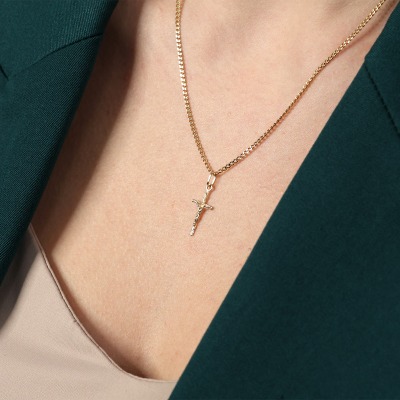 Zawieszka krzyżyk z żółtego złota 585 0,42 g 2