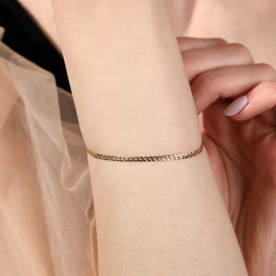 Bransoletka z żółtego złota 585 splot: pancerka dł. 19 cm... 2