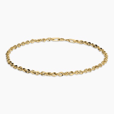 Bransoletka z żółtego złota 585 o fantazyjnymi splocie...