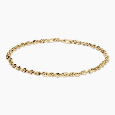 Bransoletka z żółtego złota 585 o fantazyjnymi splocie...