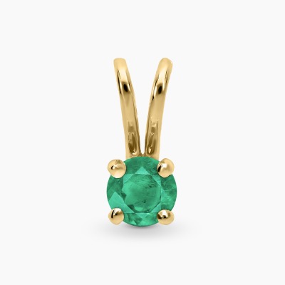 Zawieszka Sorrento z żółtego złota 585 ze szmaragdem 0,45 ct