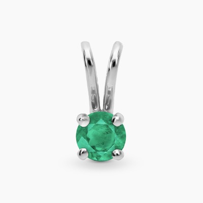 Zawieszka Sorrento z białego złota 585 ze szmaragdem 0,45 ct