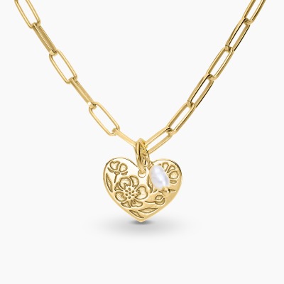 Naszyjnik Flower Garden srebrny pozłacany splot ankier z...