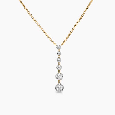 Naszyjnik z dwukolorowego złota 585 z brylantami 0,13 ct