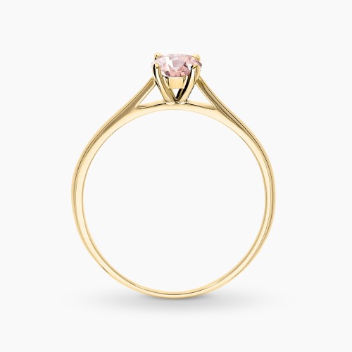 Pierścionek zaręczynowy Sorrento żółte złoto 585 z morganitem 0,45 ct