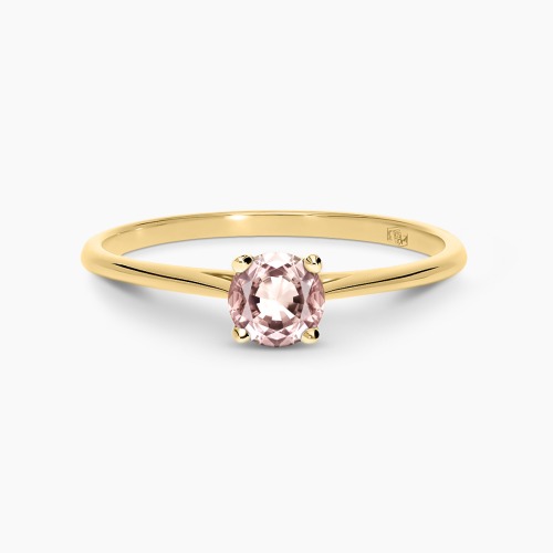 Pierścionek zaręczynowy Sorrento żółte złoto 585 z morganitem 0,45 ct