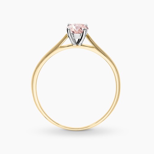 Pierścionek Sorrento z dwukolorowego złota 585 z morganitem 0,45 ct