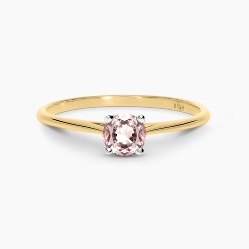 Pierścionek Sorrento z dwukolorowego złota 585 z morganitem 0,45 ct