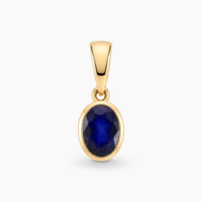 Zawieszka z żółtego złota 585 z szafirem 1,0 ct w pełnej...