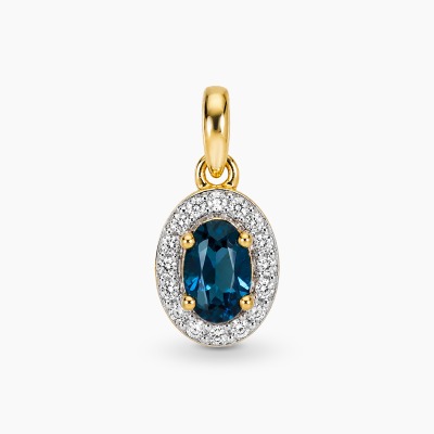Zawieszka z dwukolorowego złota 585 z diamentami 0,10 ct...