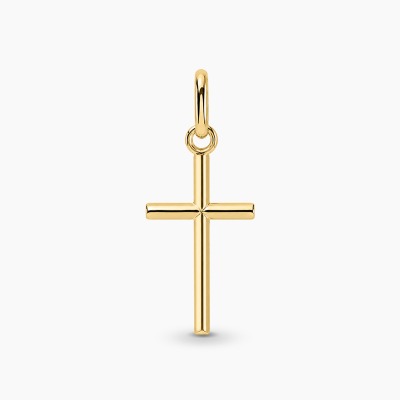 Zawieszka z żółtego złota 585 krzyżyk dł. 2,2 cm