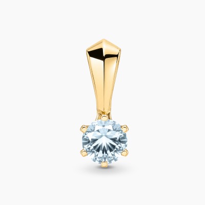 Zawieszka Torino żółte złoto 585 z topazem sky 0,60 ct i...