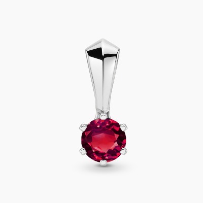 Zawieszka Torino białe złoto 585 z rodolitem 0,60 ct i...