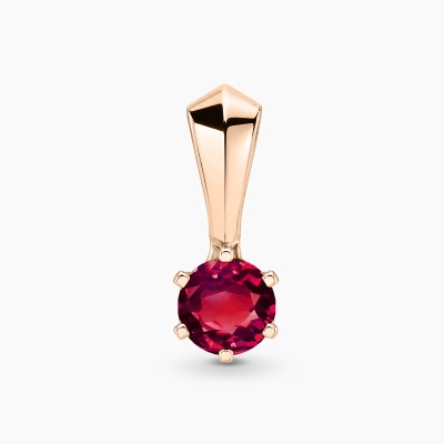 Zawieszka Torino różowe złoto 585 z rodolitem 0,60 ct i...