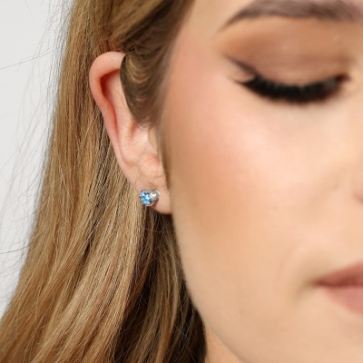Kolczyki Torino żółte i białe złoto 585 z topazami swiss... 2