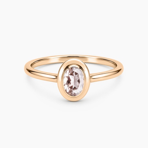 Pierścionek Portofino z różowego złota 585 z morganitem 0,37 ct