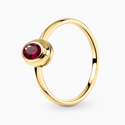 Pierścionek Portofino z żółtego złota 585 z rubinem 0,50 ct