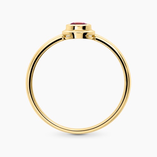 Pierścionek Portofino z żółtego złota 585 z granatem 0,49 ct