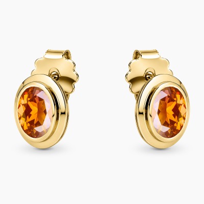 Kolczyki Portofino żółte złoto 585 z cytrynami 0,90 ct