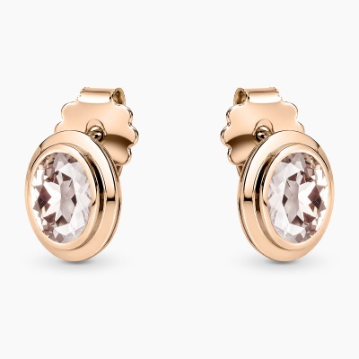Kolczyki różowe złoto 585 Portofino z morganitami 0,81 ct