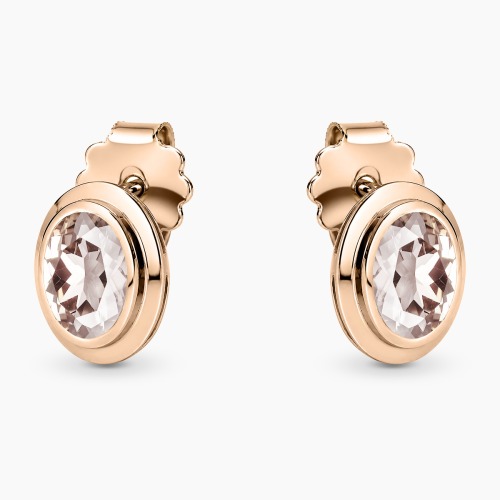 Kolczyki różowe złoto 585 Portofino z morganitami 0,81 ct