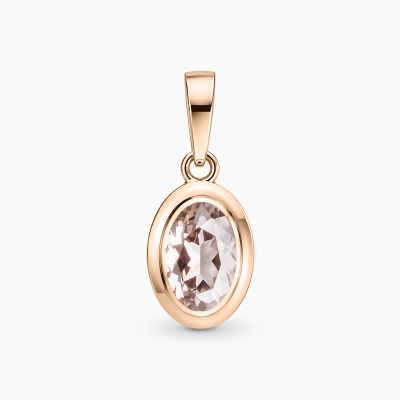 Zawieszka Portofino różowe złoto 585 z morganitem 0,39 ct