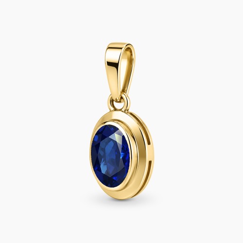 Zawieszka Portofino żółte złoto 585 z szafirem 0,65 ct