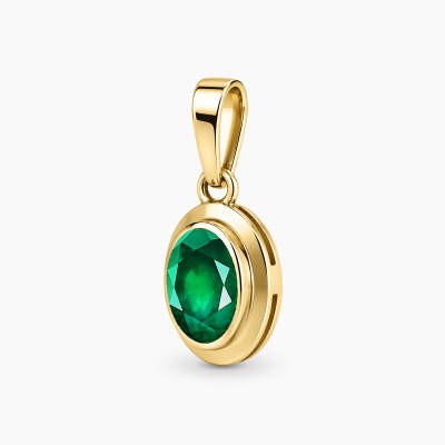 Zawieszka żółte złoto 585 Portofino ze szmaragdem 0,37 ct 2