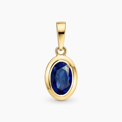 Zawieszka żółte złoto 585 Portofino z szafirem 0,43 ct