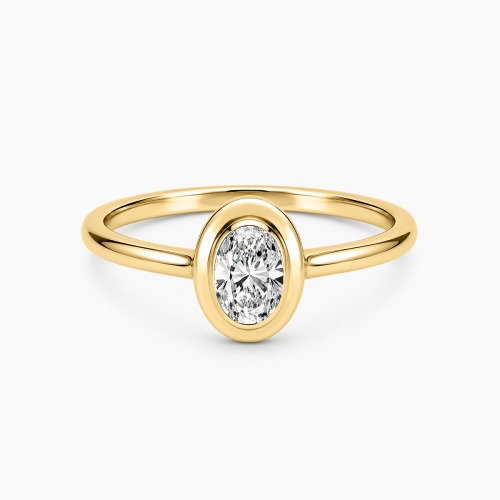 Pierścionek zaręczynowy Portofino z żółtego złota 585 z diamentem 0,40 ct