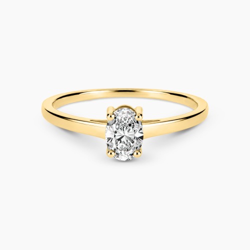Pierścionek zaręczynowy Livorno żółte złoto 585 z diamentem 0,40 ct