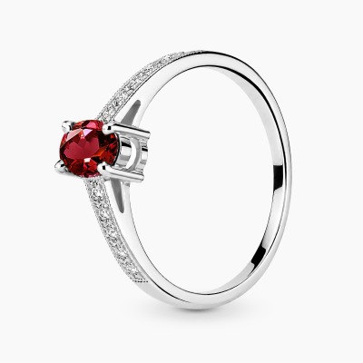 Pierścionek zaręczynowy Livorno białe złoto 585 z...
