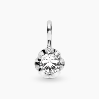 Zawieszka z białego złota 585 z białym szafirem 0,33 ct,...