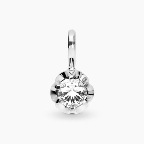 Zawieszka z białego złota 585 z białym szafirem 0,33 ct, 0,55 g