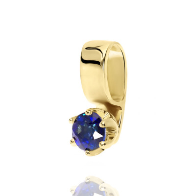 Zawieszka Vicenza żółte złoto 585 z szafirem 0,25 ct 2