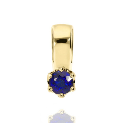 Zawieszka Vicenza żółte złoto 585 z szafirem 0,25 ct
