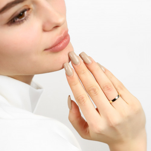 Obrączki Piemonte z żółtego złota 585 płaskie 3 mm z soczewką