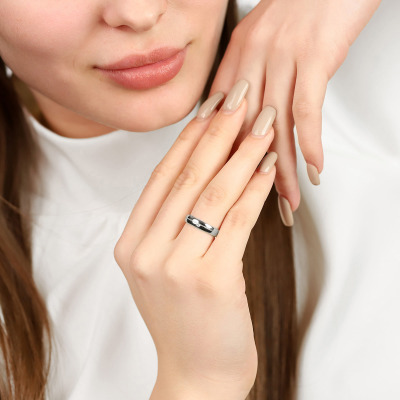 Obrączki Sicilia z białego rodowanego złota 585... 2