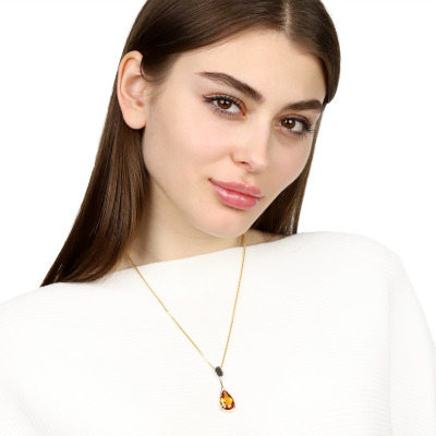 Zawieszka ze złota z cytrynem 8,46 ct 2