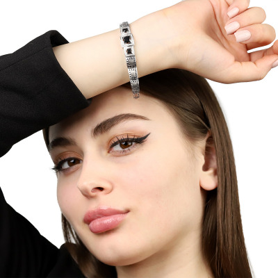 Bransoleta złota z czarnymi diamentami 2,59 ct i... 2