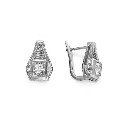 A&A złote kolczyki z brylantami