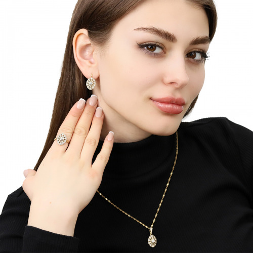 Pierścionek złoto 585 z brylantami 0,36 ct