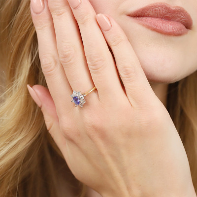 Pierścionek zaręczynowy Venezia z dwukolorowego złota 585... 2