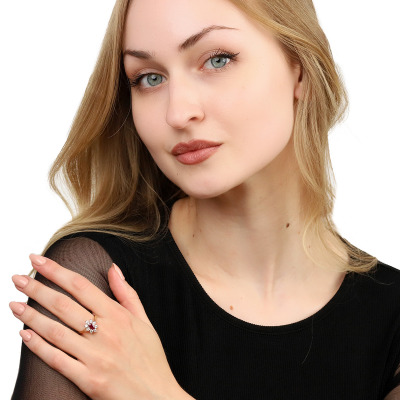 Pierścionek zaręczynowy Venezia z dwukolorowego złota 585... 2