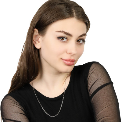 Łańcuszek białe złoto 585 splot pancerka dł. 55 cm  5,15 g 2