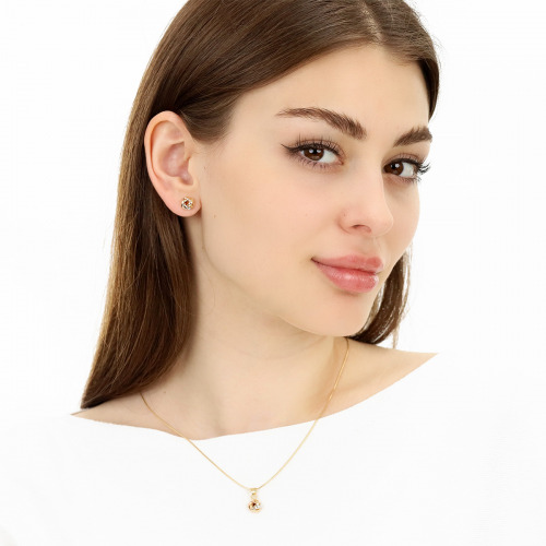 Zawieszka supełek w trzech kolorach złota 585